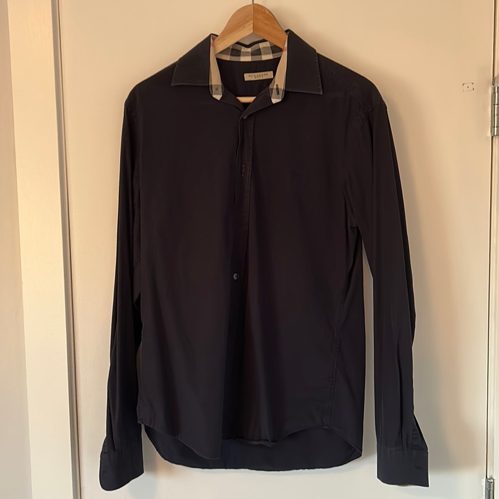 Burberry button up shirt.